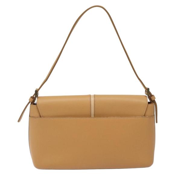 BURBERRY Shoulder Bag Leather Beige Gold Auth ep8012 - Picture 3 of 16